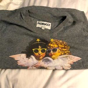 Vintage Fiorucci T Shirt size Large .Grey
